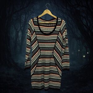 Element bodycon Multicolor Striped Long Sleeve Dress